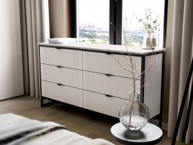 Комод 6 ящиков Нора (персидский жемчуг) в Чульмане - chulman.mebel-nsk.ru | фото
