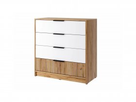 Комод КМ-001 Ивис (дуб крафт золотой/белый) в Чульмане - chulman.mebel-nsk.ru | фото