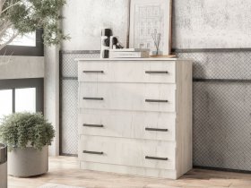Комод Стандарт-6 NEW (дуб крафт белый) в Чульмане - chulman.mebel-nsk.ru | фото