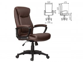 Кресло офисное BRABIX Enter EX-511, коричневое в Чульмане - chulman.mebel-nsk.ru | фото