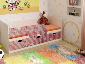 Кровать детская с ящиками 1,86 Минима Hello Kitty в Чульмане - chulman.mebel-nsk.ru | фото