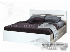 Кровать двуспальная 1,6 м  Наоми КР-11 в Чульмане - chulman.mebel-nsk.ru | фото