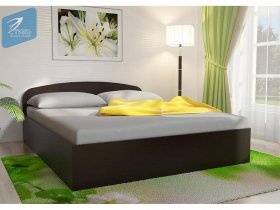 Кровать двуспальная 1,6м с подъем. мех. (венге) в Чульмане - chulman.mebel-nsk.ru | фото