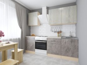 Модульная кухня Йота (пикард/цемент) в Чульмане - chulman.mebel-nsk.ru | фото