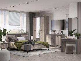 Модульная спальня Кассандра (дуб смоки/MF14) в Чульмане - chulman.mebel-nsk.ru | фото