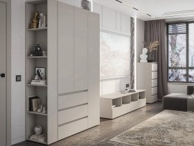 Модульная стенка Люмо (кашемир) в Чульмане - chulman.mebel-nsk.ru | фото