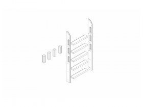 Пакет №10 Прямая лестница и опоры для двухъярусной кровати Соня в Чульмане - chulman.mebel-nsk.ru | фото