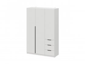 Шкаф трехстворчатый с ящиками ШК-22 (белый) в Чульмане - chulman.mebel-nsk.ru | фото