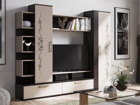 Стенка «Дакота» (венге/дуб молочный) в Чульмане - chulman.mebel-nsk.ru | фото