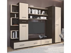 Стенка Верона (дуб венге/дуб молочный) в Чульмане - chulman.mebel-nsk.ru | фото