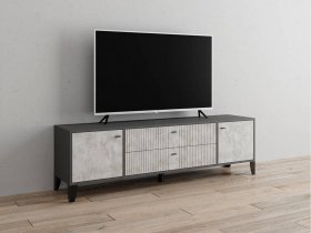 Тумба под ТВ Парус-10 (графит/мальта) в Чульмане - chulman.mebel-nsk.ru | фото